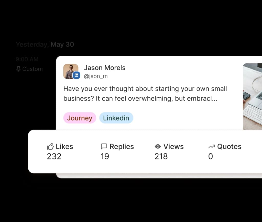 Buffer audience insights view and audience overview including top gender, age, and place with heatmap charts for audience distribution.